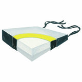 Wedge Seat Cushion Skil-Care 18 W X 16 D X 4 H Inch Foam Gray / Black 1 Each by Skil-Care