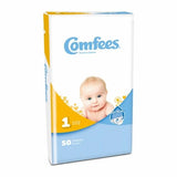 Unisex Baby Diaper Comfees  Tab Closure Size 1 Disposable Moderate Absorbency Count of 200 By Attends