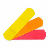 Adhesive Strip McKesson Kids 3/4 X 3 Inch Plastic Rectangle Neon Sterile Count of 2400 by McKesson