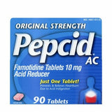 Antacid Pepcid  AC 10 mg Strength Tablet 90 per Bottle Count of 1 By Pepcid