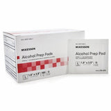 Alcohol Prep Pad McKesson Isopropyl Alcohol, 70% Individual Packet Large , 1.8 X 3.5 Inch Sterile Count of 100 By McKesson