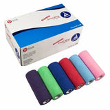 Cohesive Bandage Sensi-Wrap 6 Inch X 5 Yard Standard Compression Self-adherent Closure Red / Green / Count of 12 By Dynarex