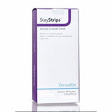 Skin Closure Strip StayStrips  1/8 X 3 Inch Nonwoven Material Flexible Strip White Count of 50 By DermaRite
