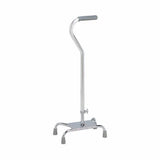 Large Base Quad Cane Carex  Aluminum 28 to 37 Inch Height Silver Count of 1 By Carex