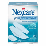 Adhesive Strip Nexcare Sensitive Skin 7/8 X 1-1/4 Inch / 1-1/8 X 3 Inch / 15/16 X 1 - 1/8 Inch Silic Count of 20 By Nexcare