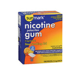Sunmark Nicotine Polacrilex Coated Gum Fruit Freeze 100 Each By Sunmark