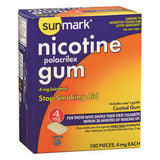 Sunmark Nicotine Polacrilex Coated Gum Fruit Freeze 100 Each by Sunmark