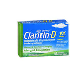 Claritin-D 12 Hour Allergy and Congestion 30 Tabs By Claritin
