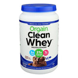 Grass Fed Clean Whey Protein Powder Creamy Chocolate Fudge 1.82 Lb by Orgain