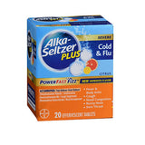 Alka-Seltzer Plus Severe Cold  & Flu PowerFast Fizz Effervescent Tablets Citrus 20 Tabs By Bayer