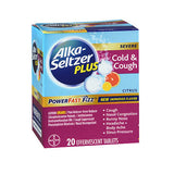 Alka-Seltzer Plus Severe Cold & Cough PowerFast Fizz Effervescent Tablets Citrus 20 Tabs By Bayer