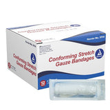 Dynarex Sterile Conforming Bandage 4 Inch x 4-1/10 Yard Box of 12 by Dynarex