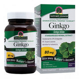 Ginkgo Leaf Standardized 60 Vcaps By Nature's Answer