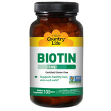 Biotin 100 Tabs By Country Life