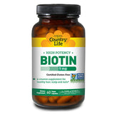 Biotin High Potency Vegetarian 60 Caps By Country Life