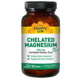 Chelated Magnesium 90 Tabs By Country Life