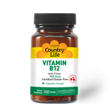 Vitamin B-12 with Folic Acid Sublingual 100 Lozenges  By Country Life