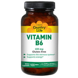 Vitamin B-6 100 Tabs By Country Life