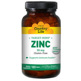 Zinc Target-Mins 180 Tabs By Country Life