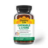 Chewable L-Lysine 60 Tabs By Country Life