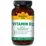 Vitamin D3 60 Softgels By Country Life