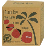Candle Glass Tea Light Red, 12/0.7 OZ By Aloha Bay