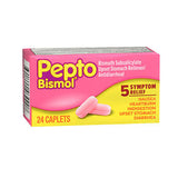 Pepto-Bismol Upset Stomach Reliever Antidiarrheal Caplets 24 ct By Pepto-Bismol