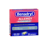Benadryl Dye Free Allergy Relief Liqui Gels 24 ct By Benadryl