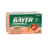 Bayer Children's Aspirin Chewable Low Dose Orange 36 tabs By Bayer