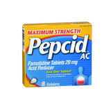 Pepcid Ac Maximum Strength Acid Reducer 8 tabs By Johnson & Johnson