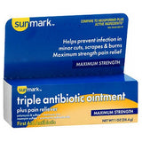 Sunmark Triple Antibiotic Ointment Plus Pain Reliever Count of 1 By Sunmark