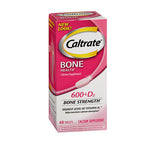 Caltrate 600 Calcium Supplements Plus Vitamin D For Strong Bones 60 tabs By Caltrate