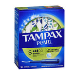 Tampax Pearl Tampons With Plastic Applicators Super Absorbency Unscented 18 each By Tampax
